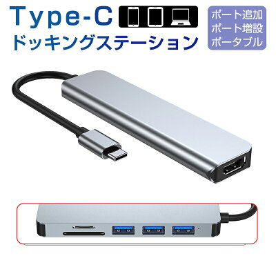 USB C ハブ 6in1 ドッキングステーションの製品画像（比較表）